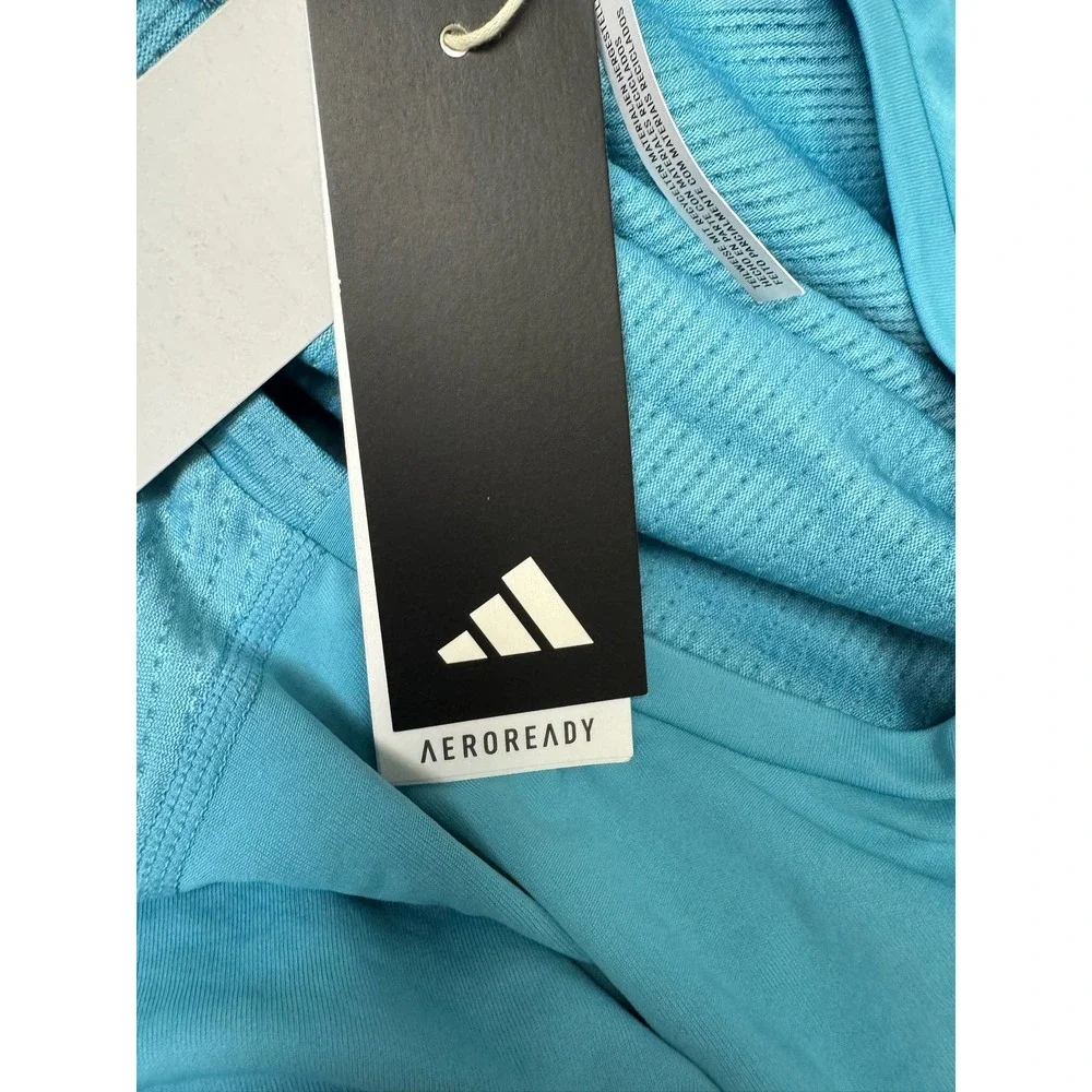 Adidas Aeroready ATL Graphic T-Shirt‎ Light Blue Red IC7625 Mens 3XL NEW